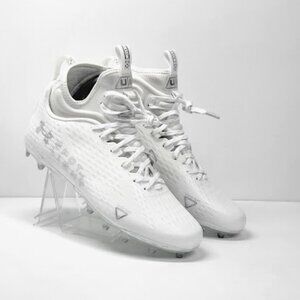 UNDER ARMOUR MEN'S spotlight lux MC 2.0 football w/cleats white Size 11.5 NEW